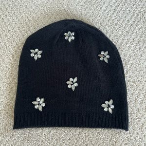 Apt 9 Black Bejeweled Hat - NWOT